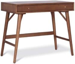 Wood Desk - Classic Mid-Century Modern Mason Solid Wooden Table with Drawer